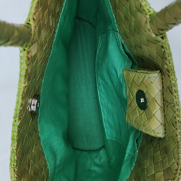 Palm leaf woven tote bags with lining. - Picture 5 of 5